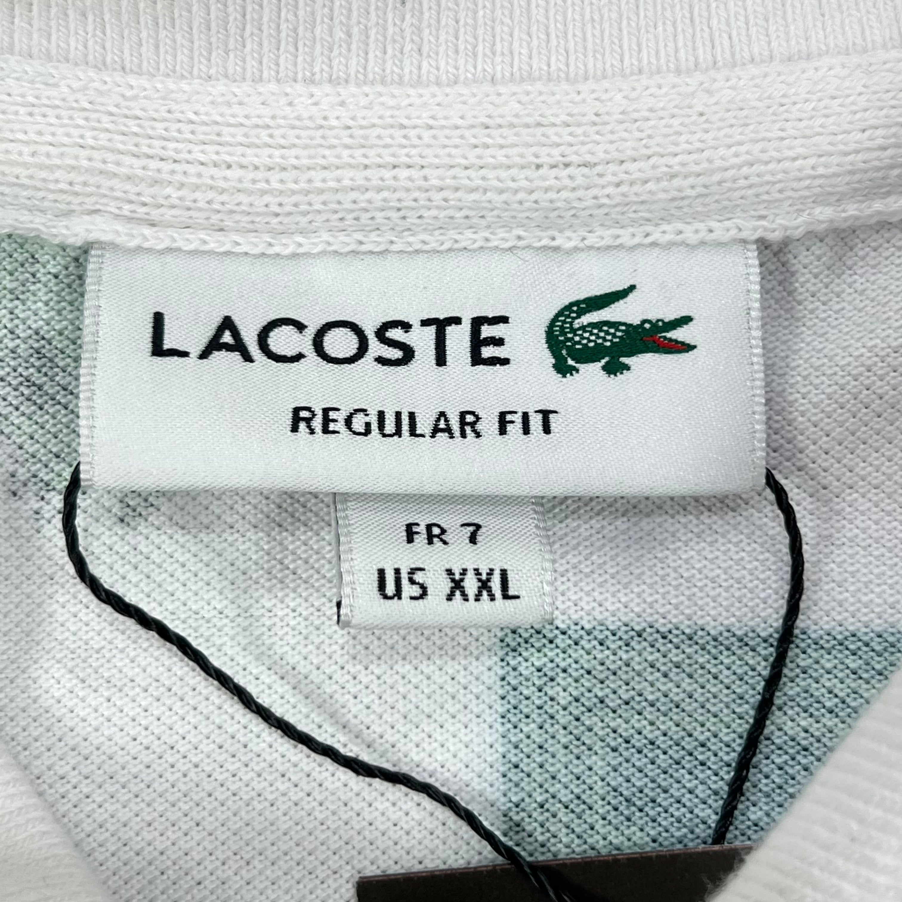 LACOSTE MENS HOLIDAY REGULAR FIT CROCODILE PRINT POLO