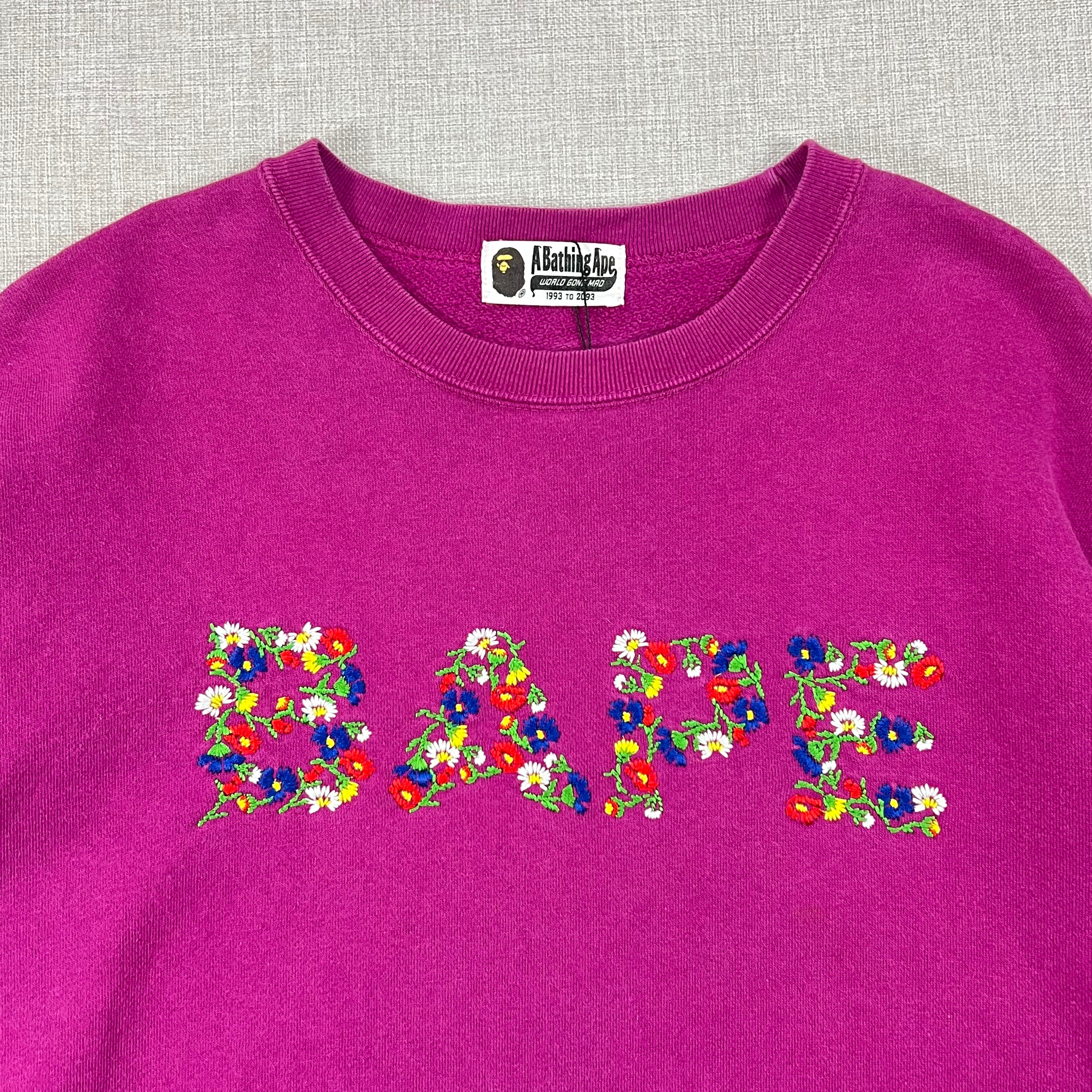 BAPE LADIES OVERSIZED CREW NECK SWEATER