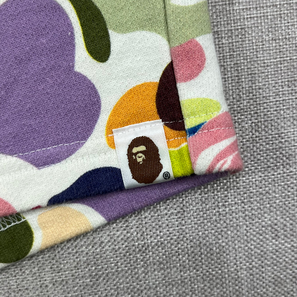BAPE MULTI CAMO SHARK SWEAT SHORTS