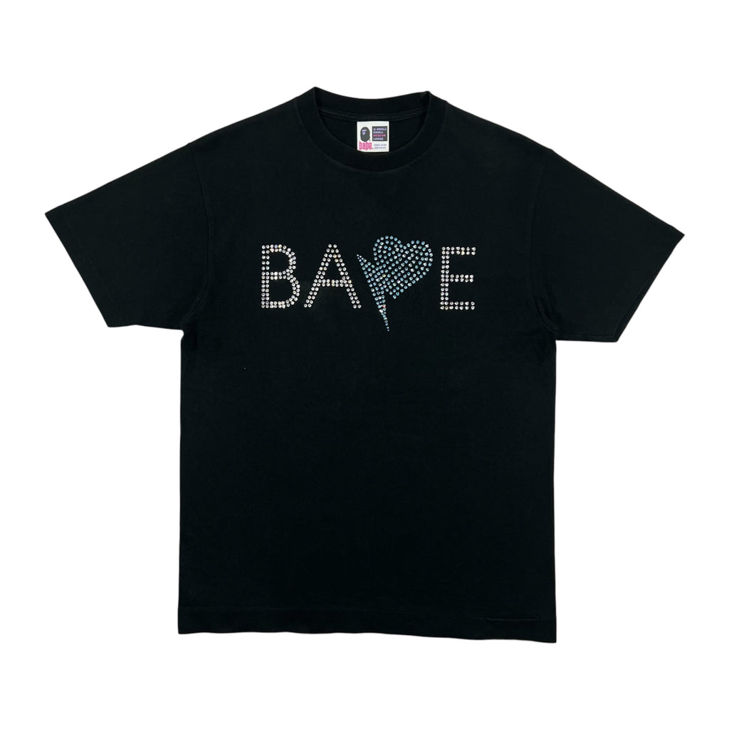 BAPE HEARTSTA CRYSTAL TEE