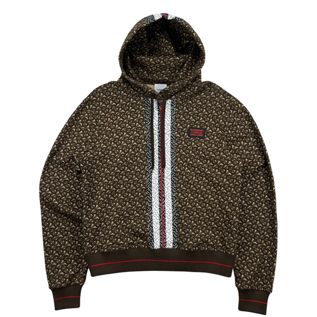 BURBERRY LONDON BROWN TB MONOGRAM HOODIE