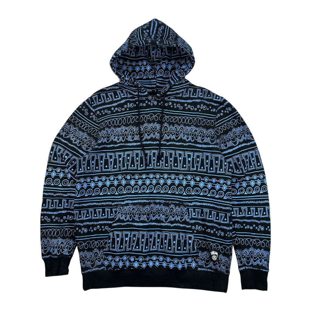 STUSSY TOMTOM PULLOVERR BLUE HOODIE