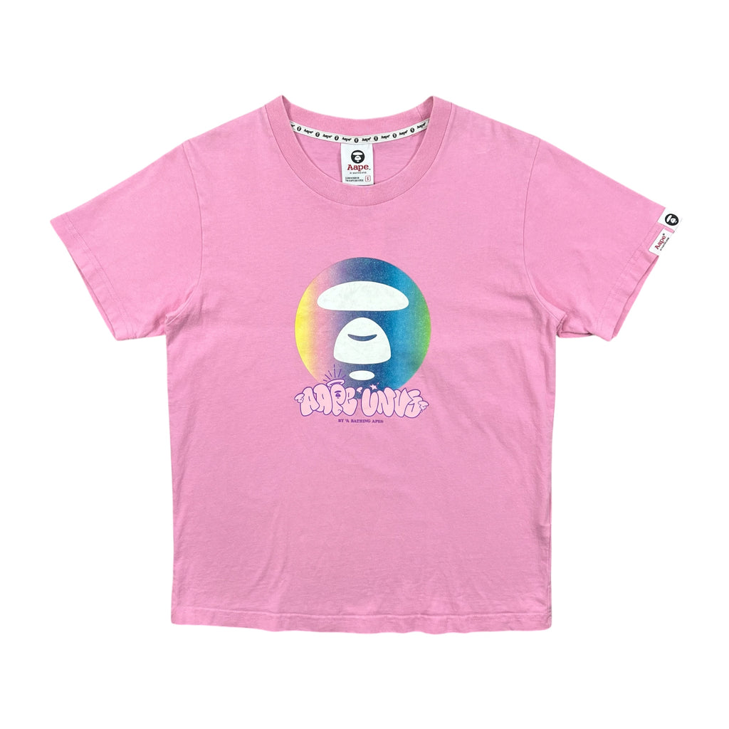 AAPE "RAINBOW MOON FACE" LOGO TEE