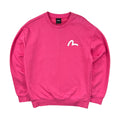 EVISU BRIGHT PINK SMALL SEAGULL LOGO SWEATSHIRT