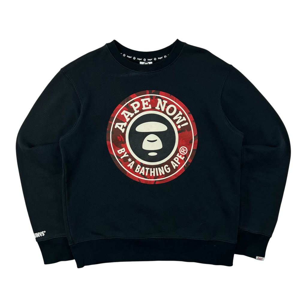 AAPE RED CAMO CREWNECK SWEATSHIRT