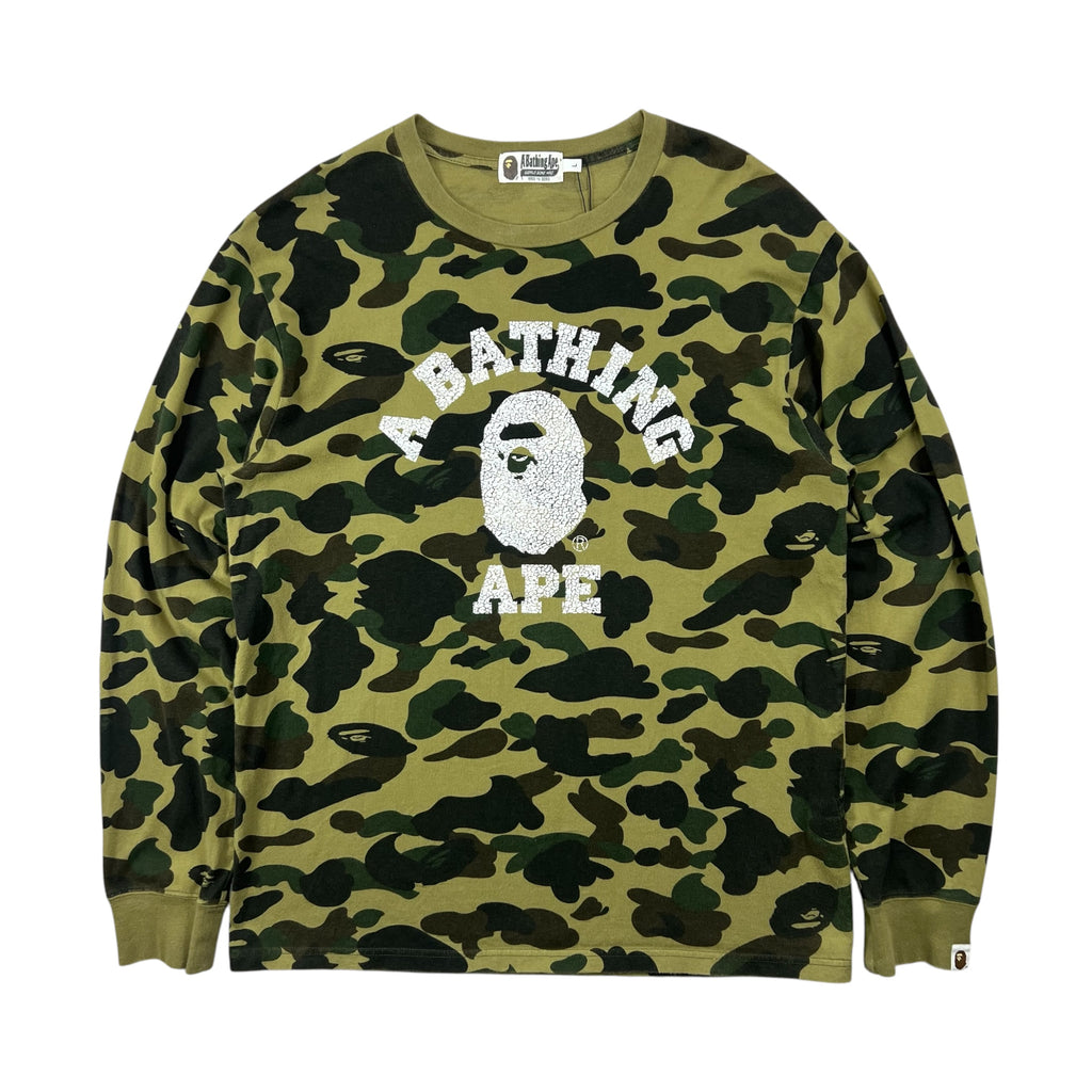 BAPE 1ST CAMO COLLEGE LONG-SLEEVE