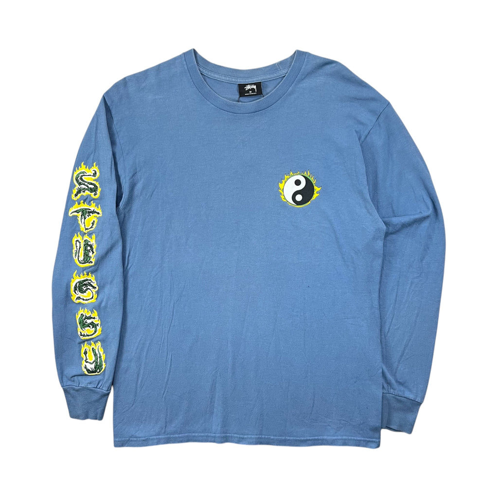 STUSSY YIN-YANG FIRE L/S TEE