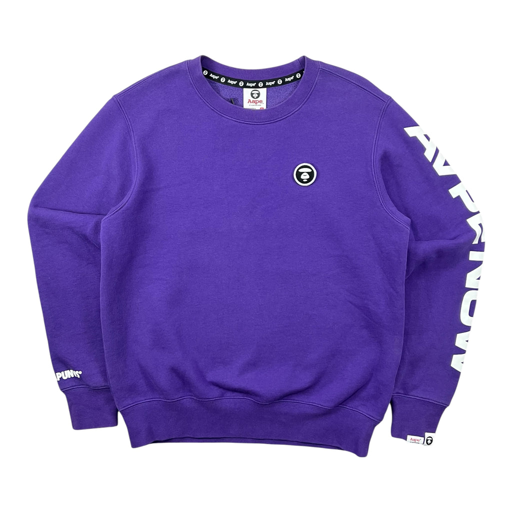 AAPE SWEATSHIRT IN VIBRANT PURPLE