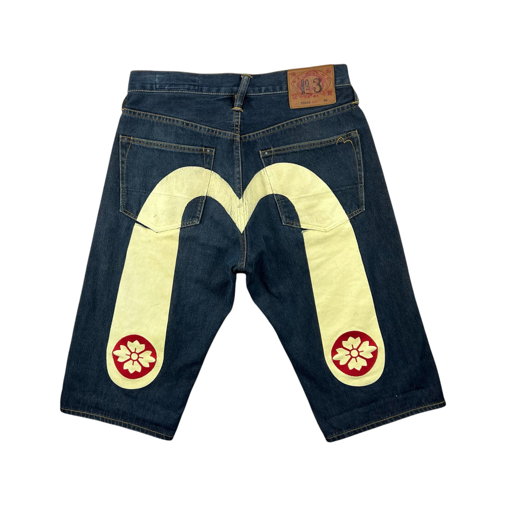 EVISU DAICOCK DENIM SHORTS