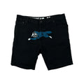 ICECREAM EMBROIDERED RUNNING DOG BLACK DENIM SHORT