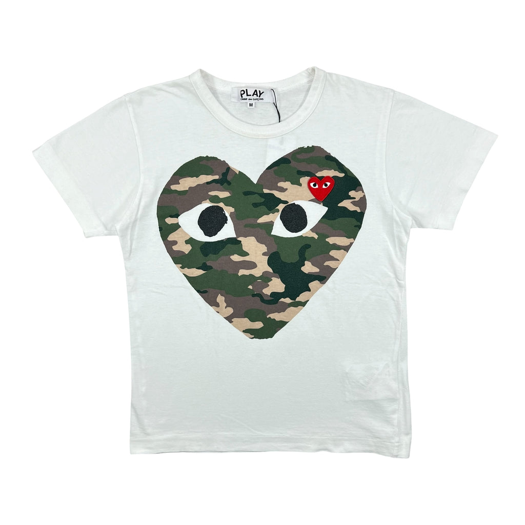 COMME DES GARCONS PLAY HEART CAMO TEE