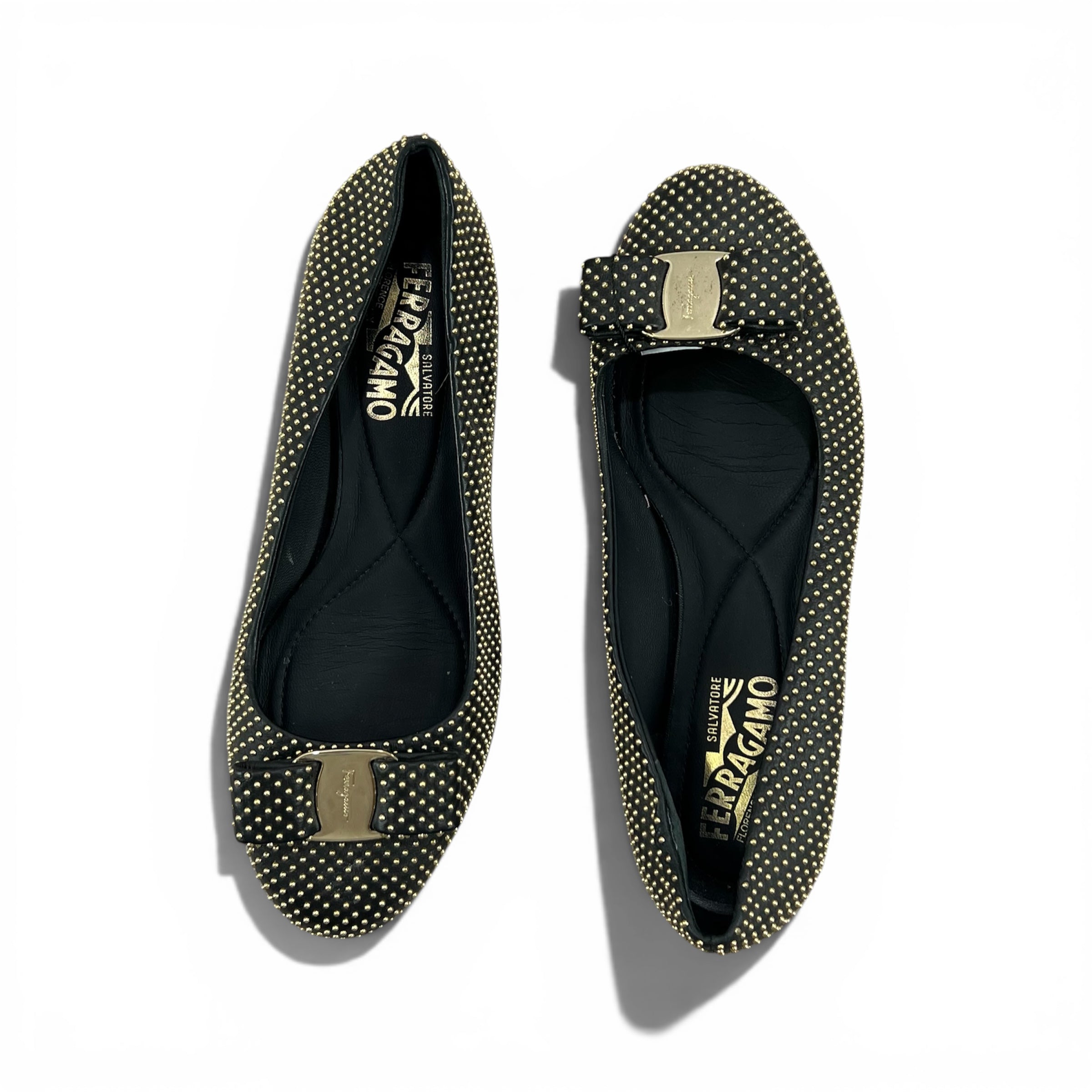 SALVATORE FERRAGAMO VARA SUEDE BALLET FLATS