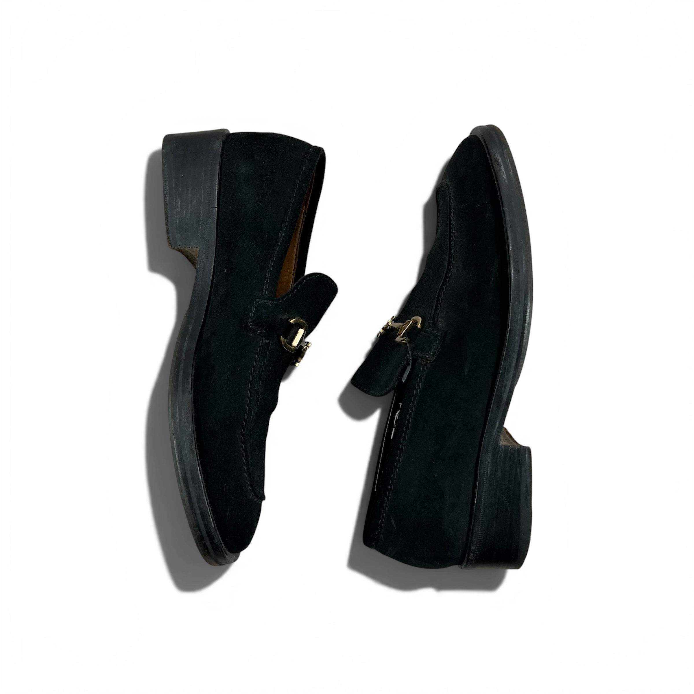 VINTAGE GUCCI SUEDE HORSEBIT LOAFERS