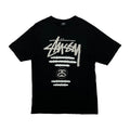 STUSSY WORLD TOUR TEE CROSSED-OUT CITY NAMES