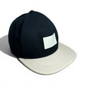 COACH COLOR BLOCK LEATHER FLAT BRIM CAP