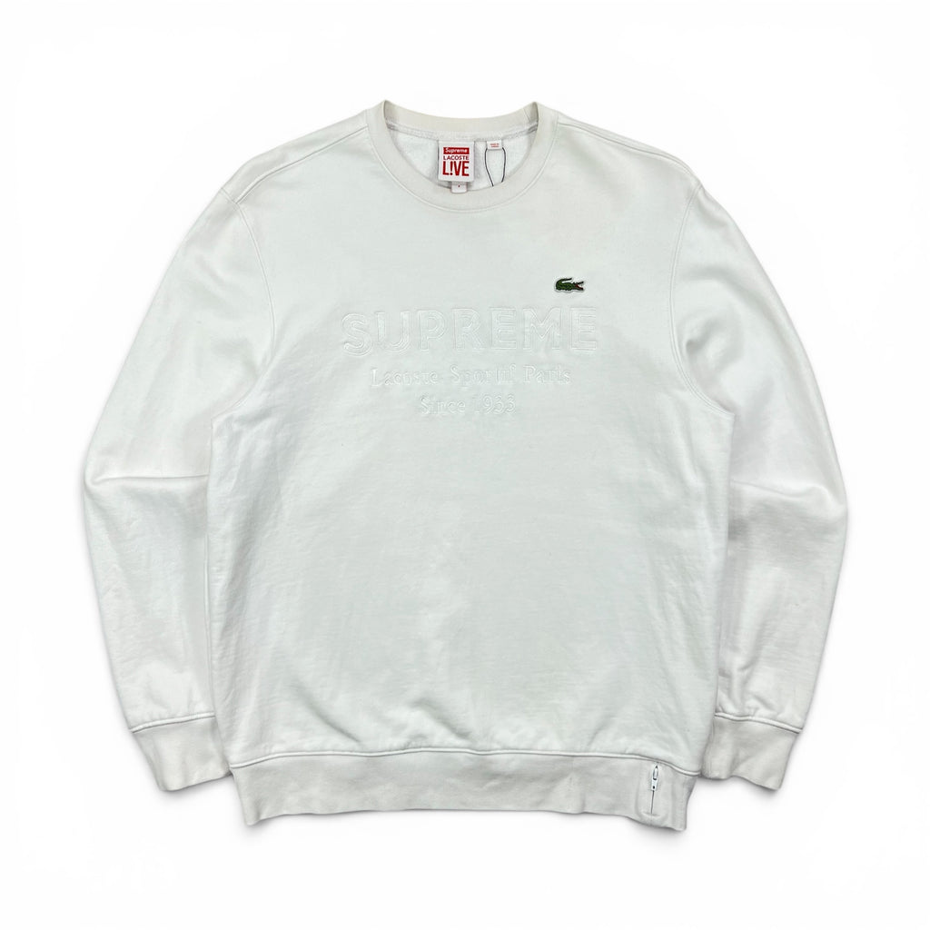SUPREME X LACOSTE LIVE CREWNECK SWEATSHIRT