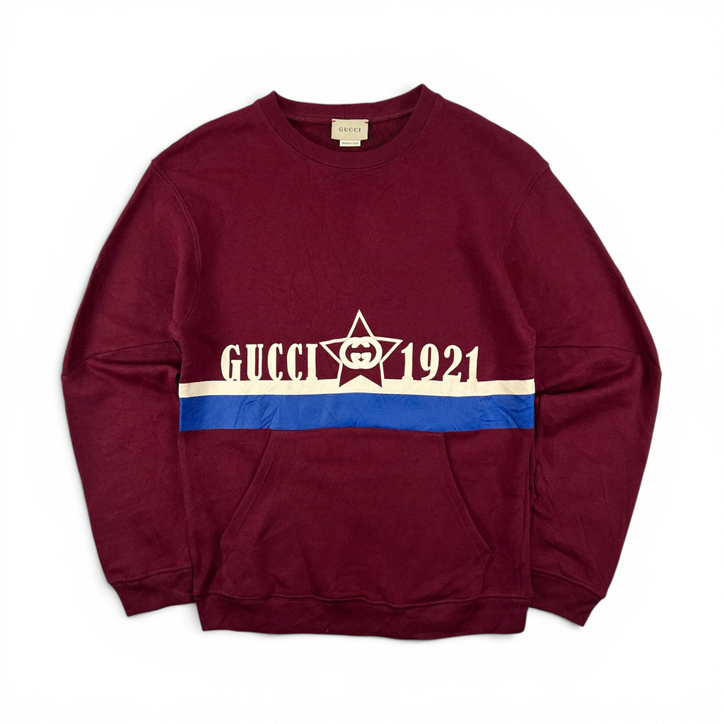 GUCCI 1921 BURGUNDY SWEATSHIRT