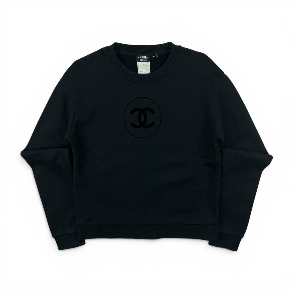 CHANEL CREWNECK SUBTLE TONAL CC LOGO SWEATSHIRT