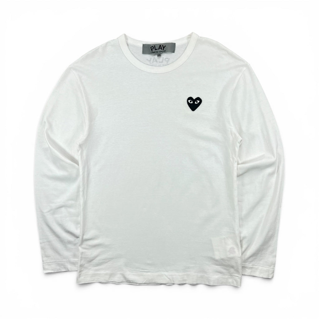 PLAY COMME DES GARCONS HEART LOGO PATCH L/S