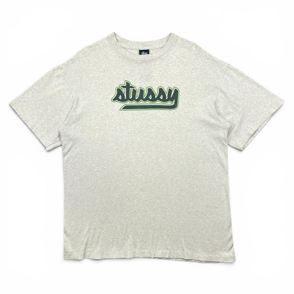 VINTAGE STUSSY GREEN SCRIPT LOGO TEE