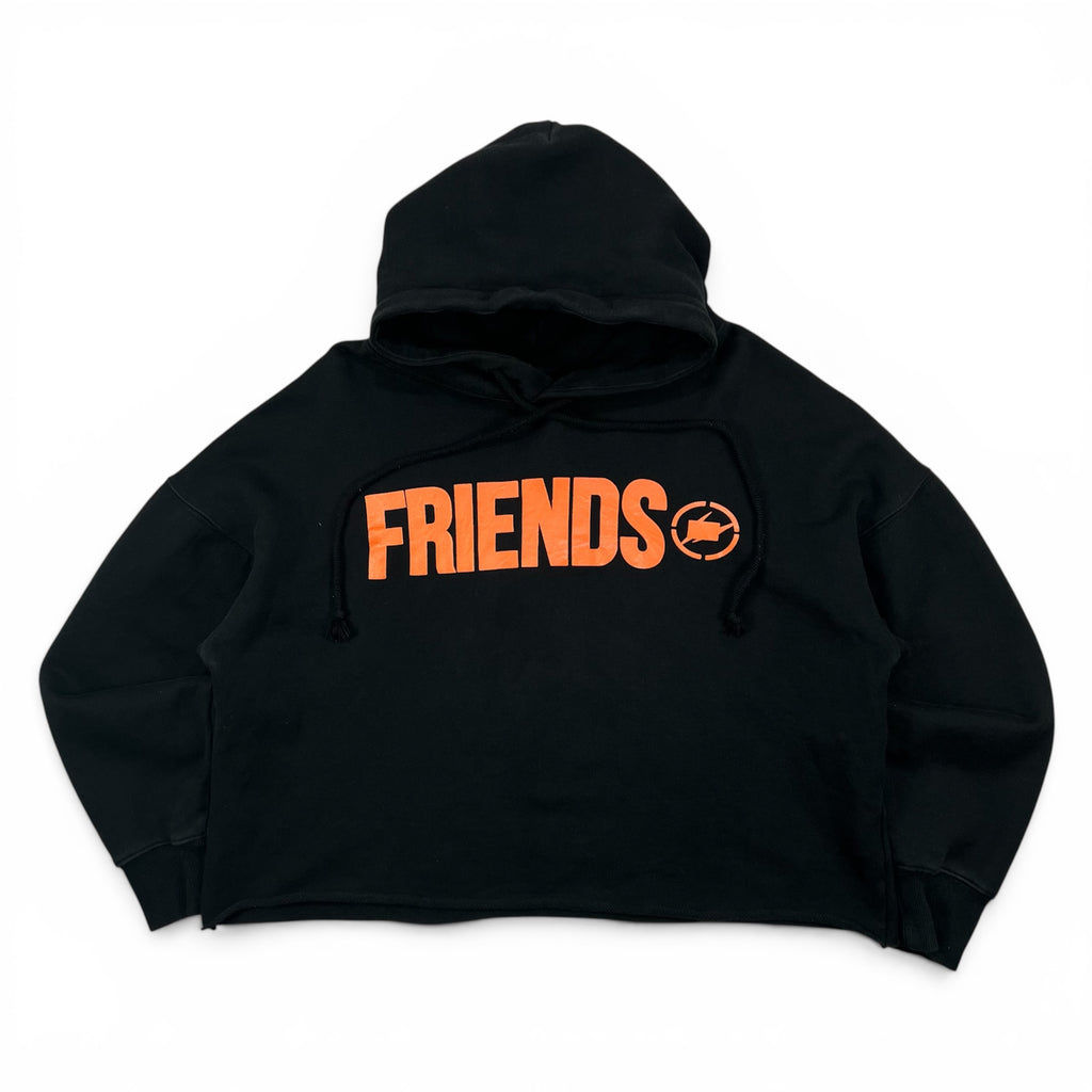 BLACK VLONE X FRAGMENT DESIGN FRIEND (CROPPED) HOODIE