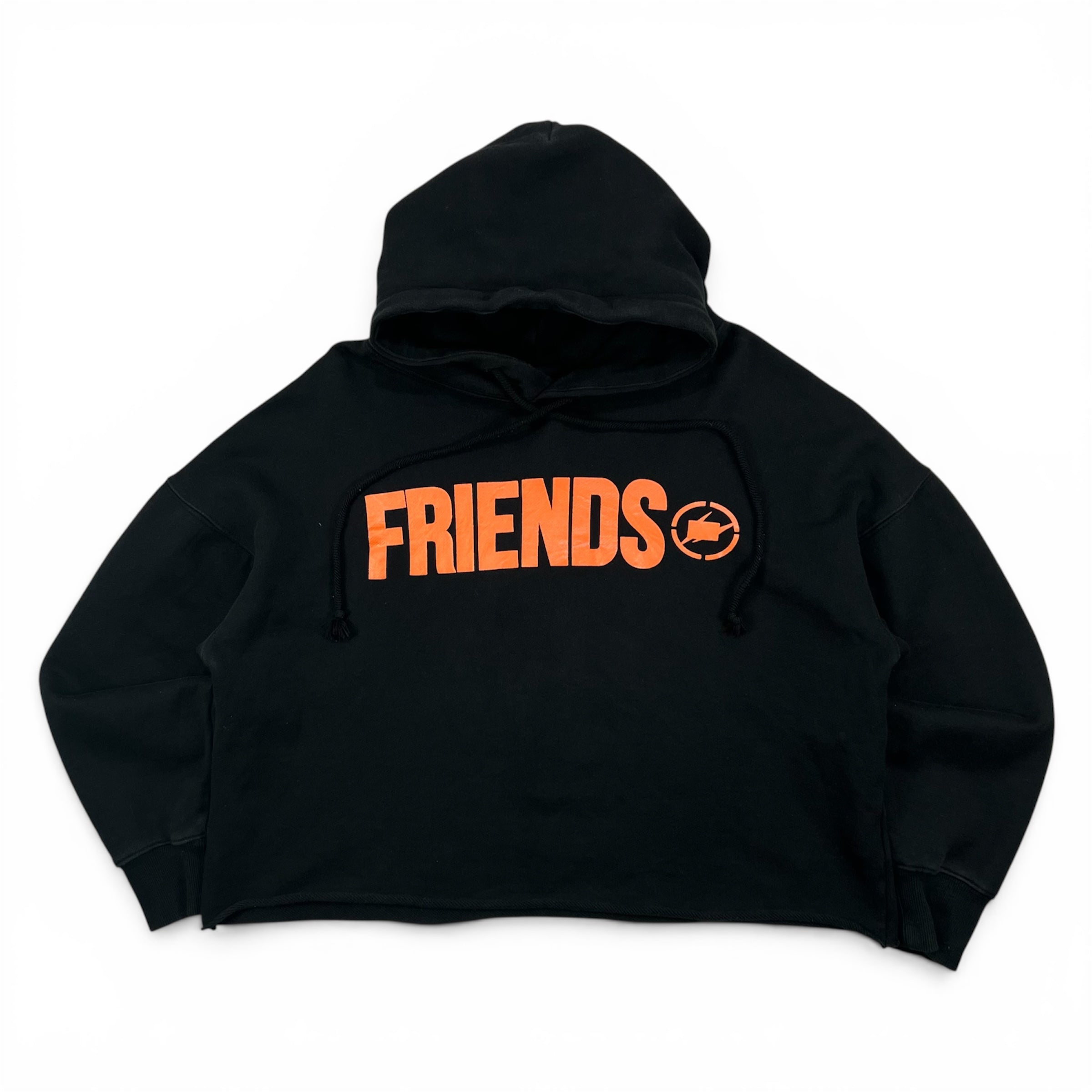 BLACK VLONE X FRAGMENT DESIGN FRIEND (CROPPED) HOODIE