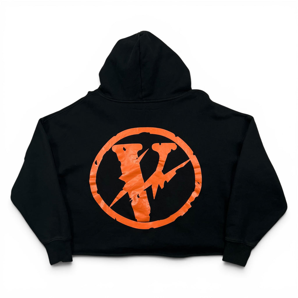 BLACK VLONE X FRAGMENT DESIGN FRIEND (CROPPED) HOODIE