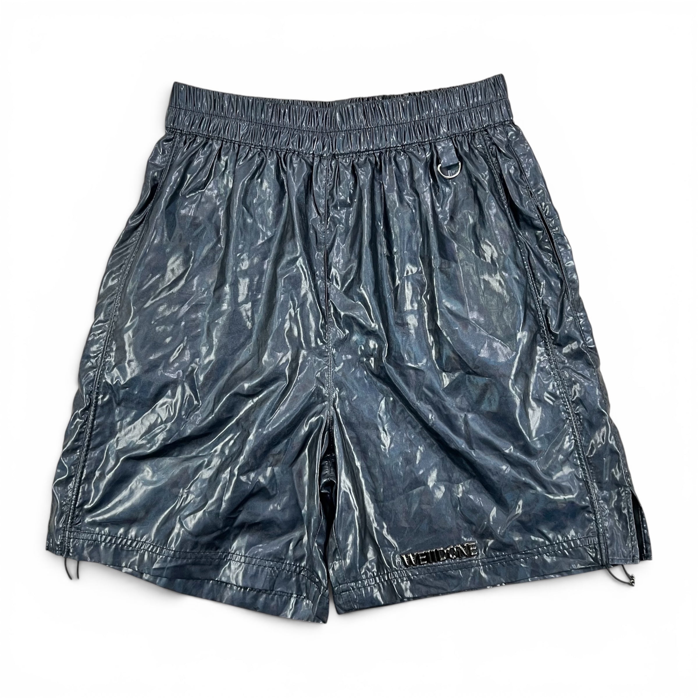 WE11DONE GLOSSY RIPSTOP SHORTS