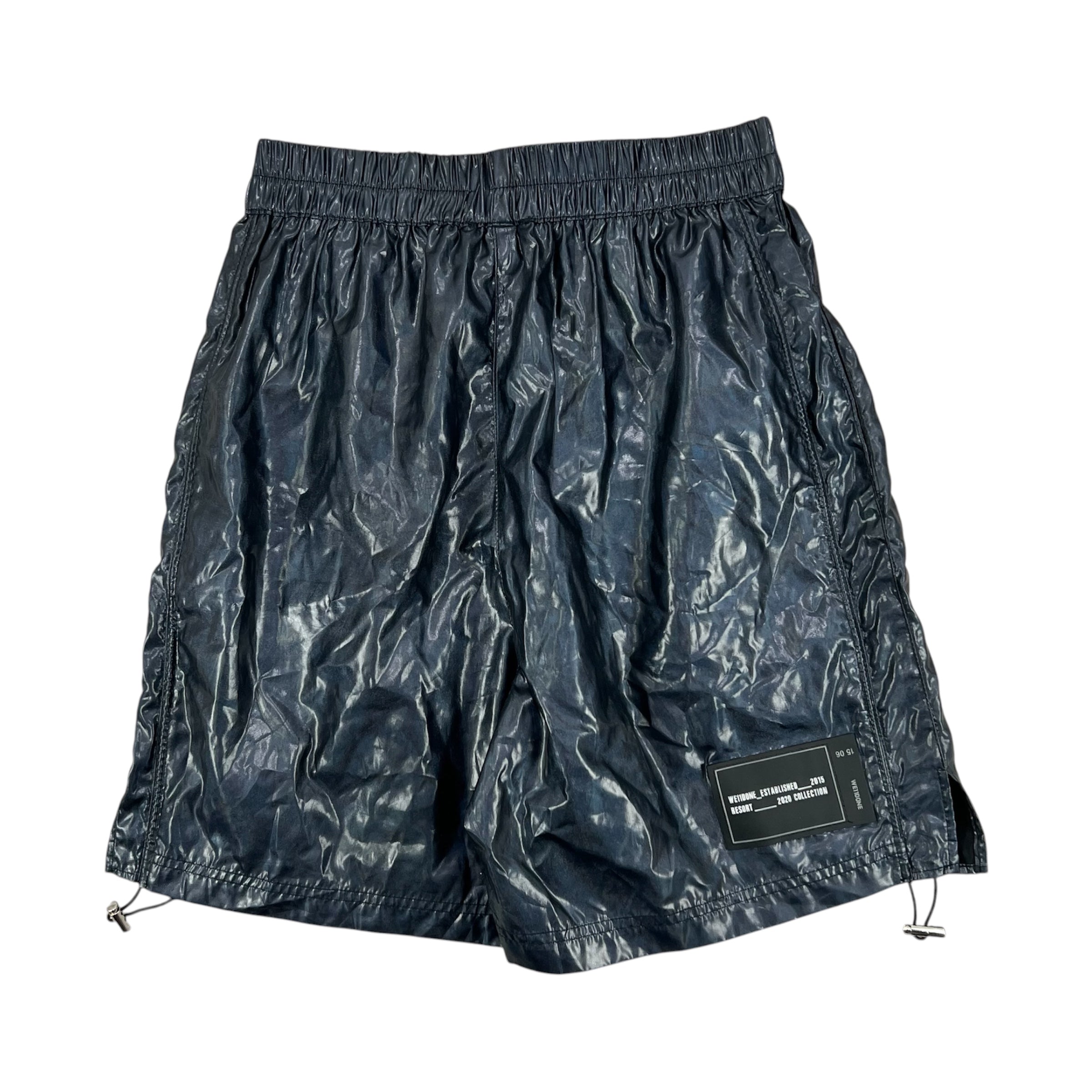 WE11DONE GLOSSY RIPSTOP SHORTS