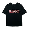 BLACK COTTON TEE "LOVE MOSCHINO" DIFFUSION LINE