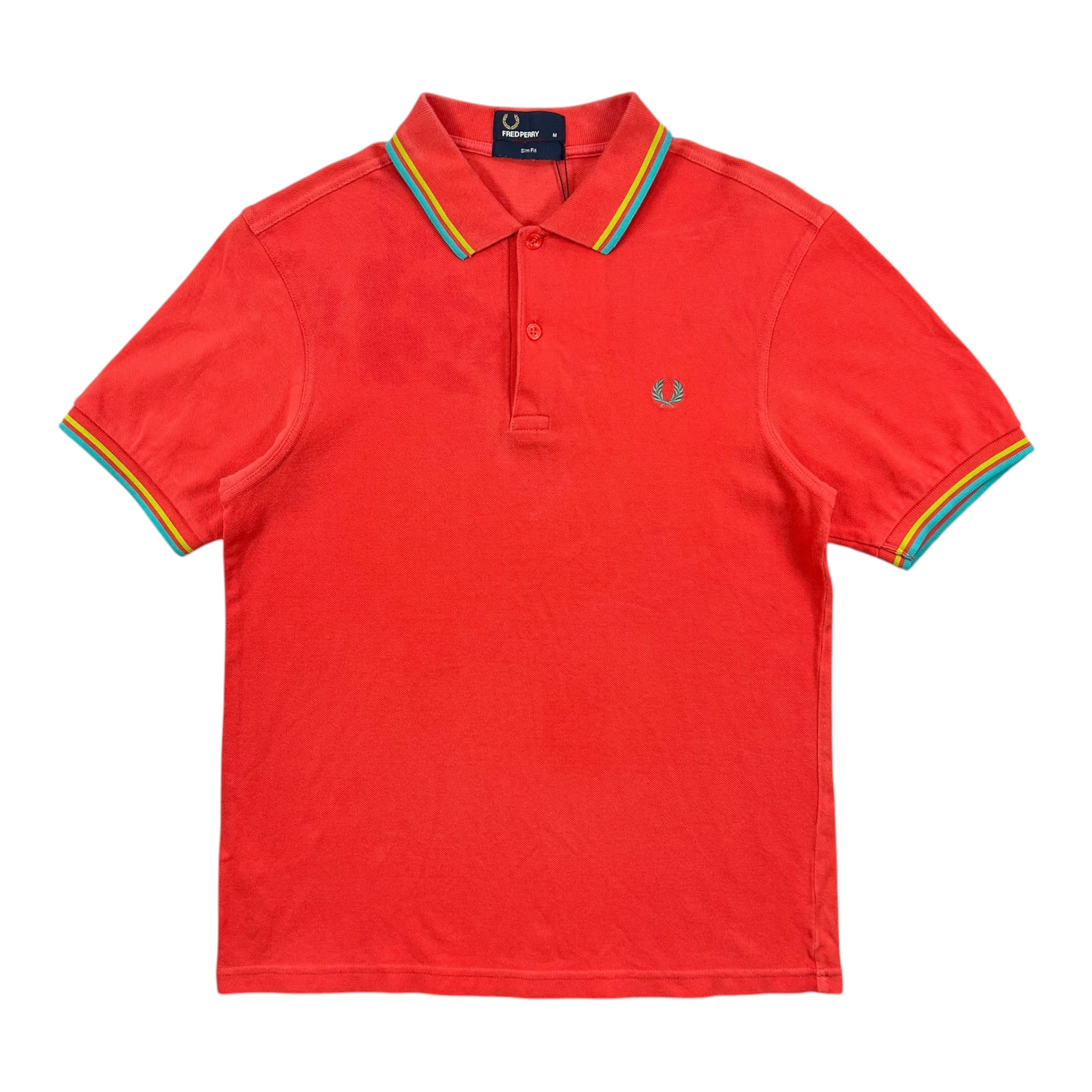 FREDPERRY TWIN TIPPING COLAR AND CUFFS P/S