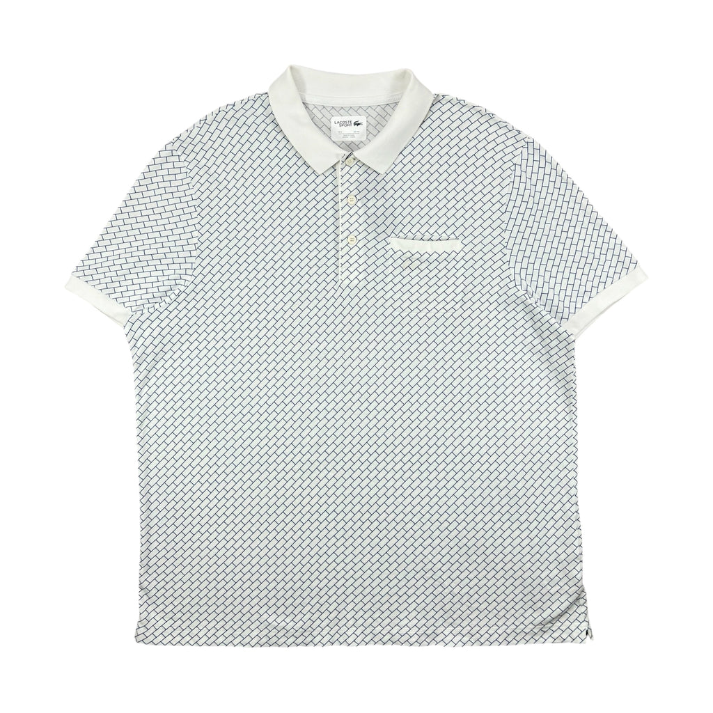 LACOSTE SPORTS GEOMETRIC GRID PATTERN POLO
