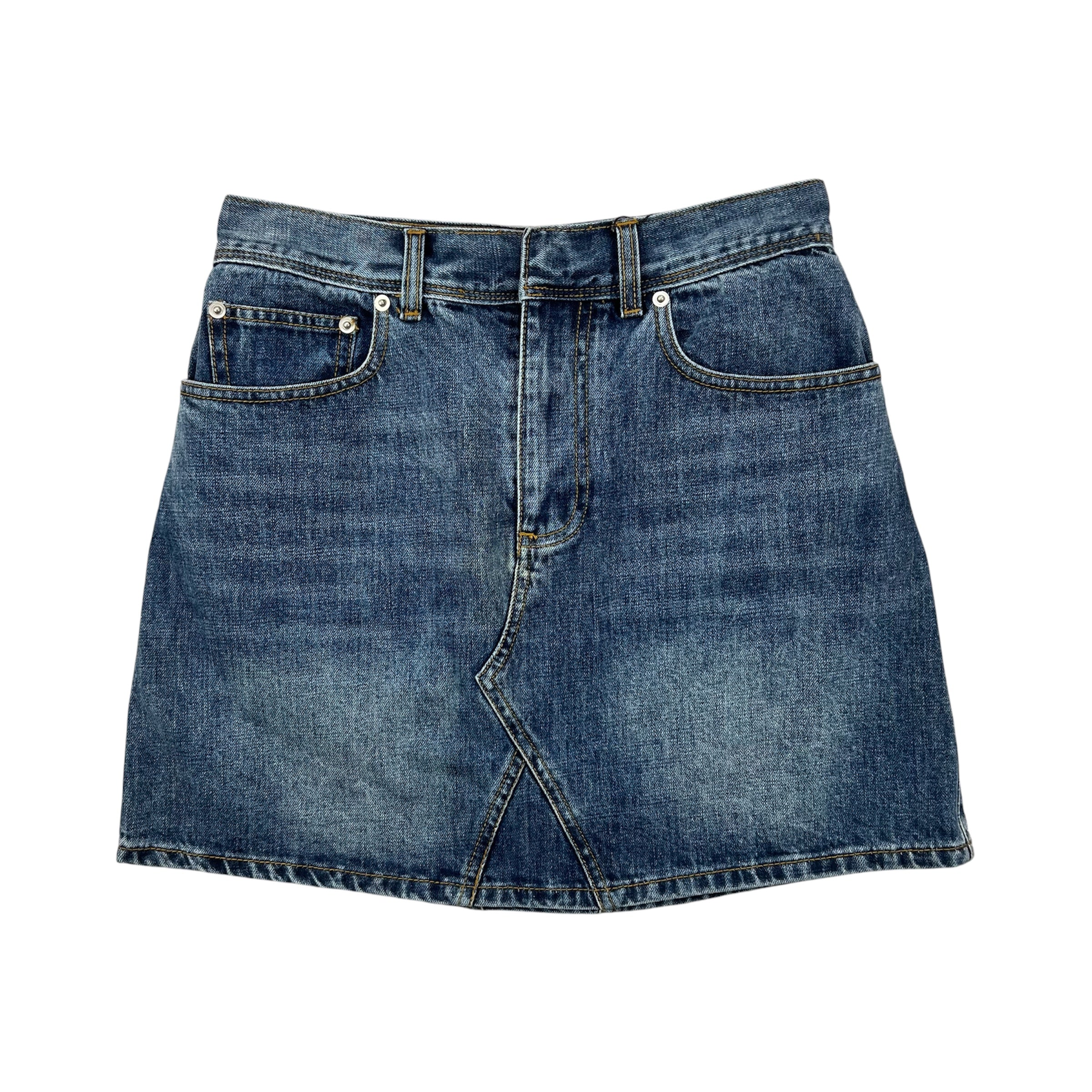 CHRISTIAN DIOR INDIGO DENIM MINI SKIRT