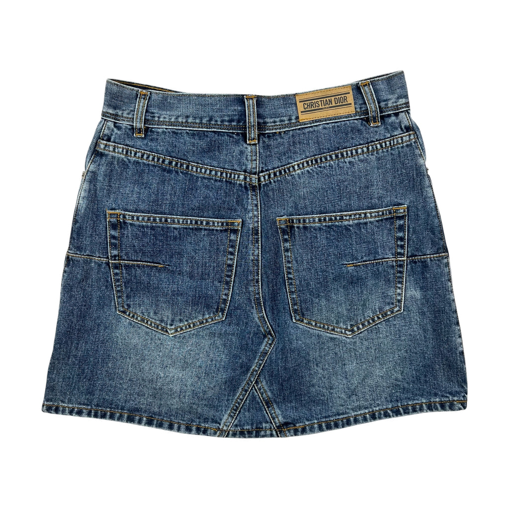 CHRISTIAN DIOR INDIGO DENIM MINI SKIRT