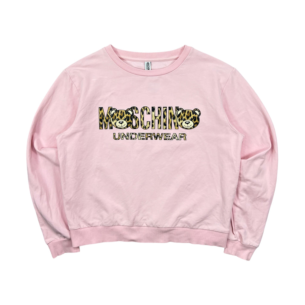 MOSCHINO UNDERWEAR LEOPARD BEAR LOGO SWEATSHIRT