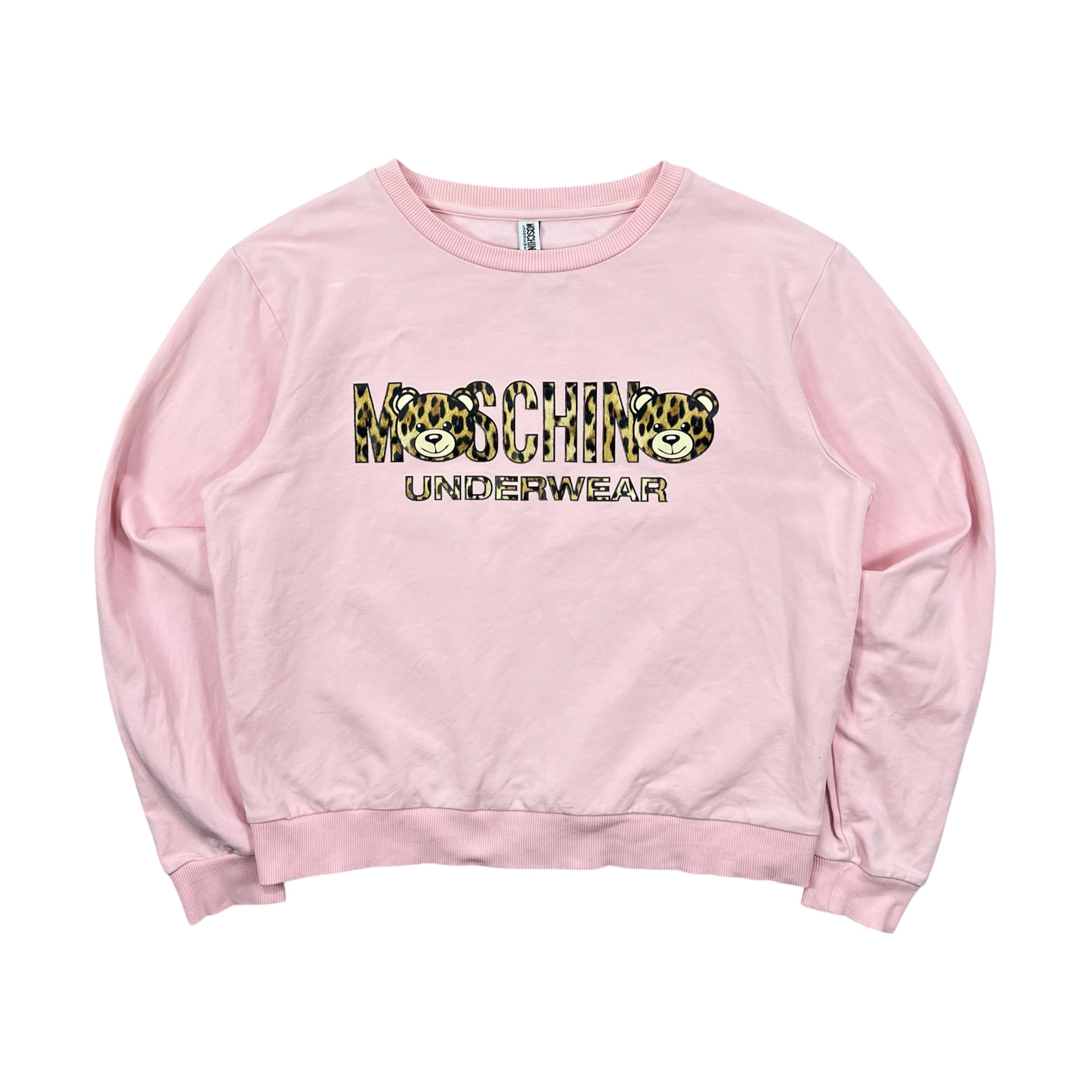 MOSCHINO UNDERWEAR LEOPARD BEAR LOGO SWEATSHIRT