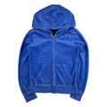 JUICY COUTURE BLUE VELOUR ZIP-UP HOODIE