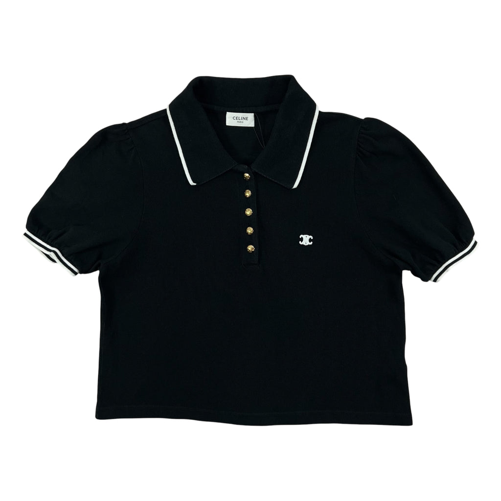 CELINE CROPPED POLO SHIRT