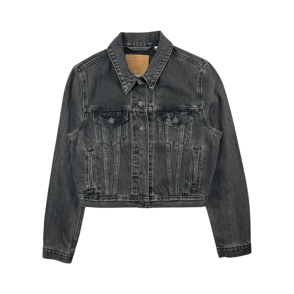 LEVI'S WOMENS TRUCKER JACKET FADED BLACK WASH