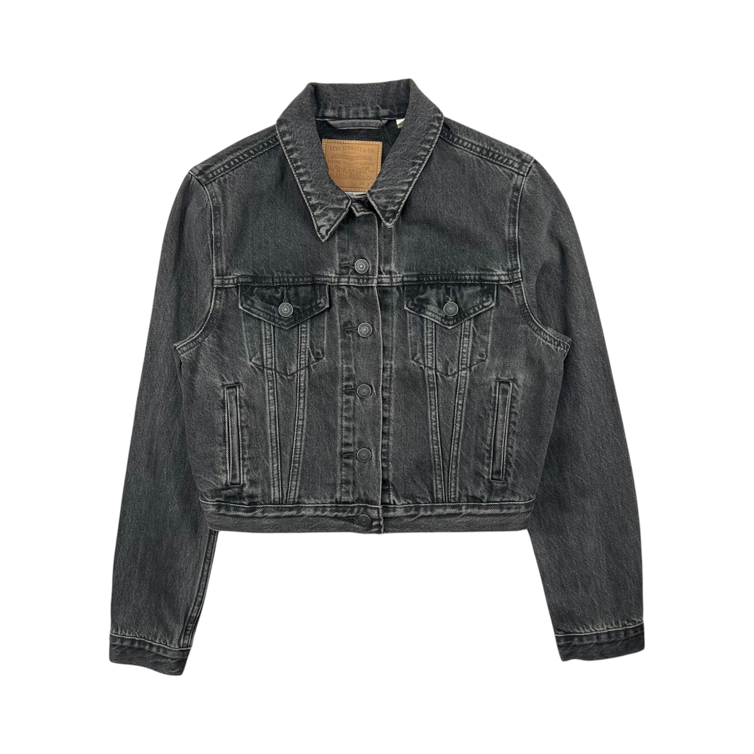 LEVI'S WOMENS TRUCKER JACKET FADED BLACK WASH