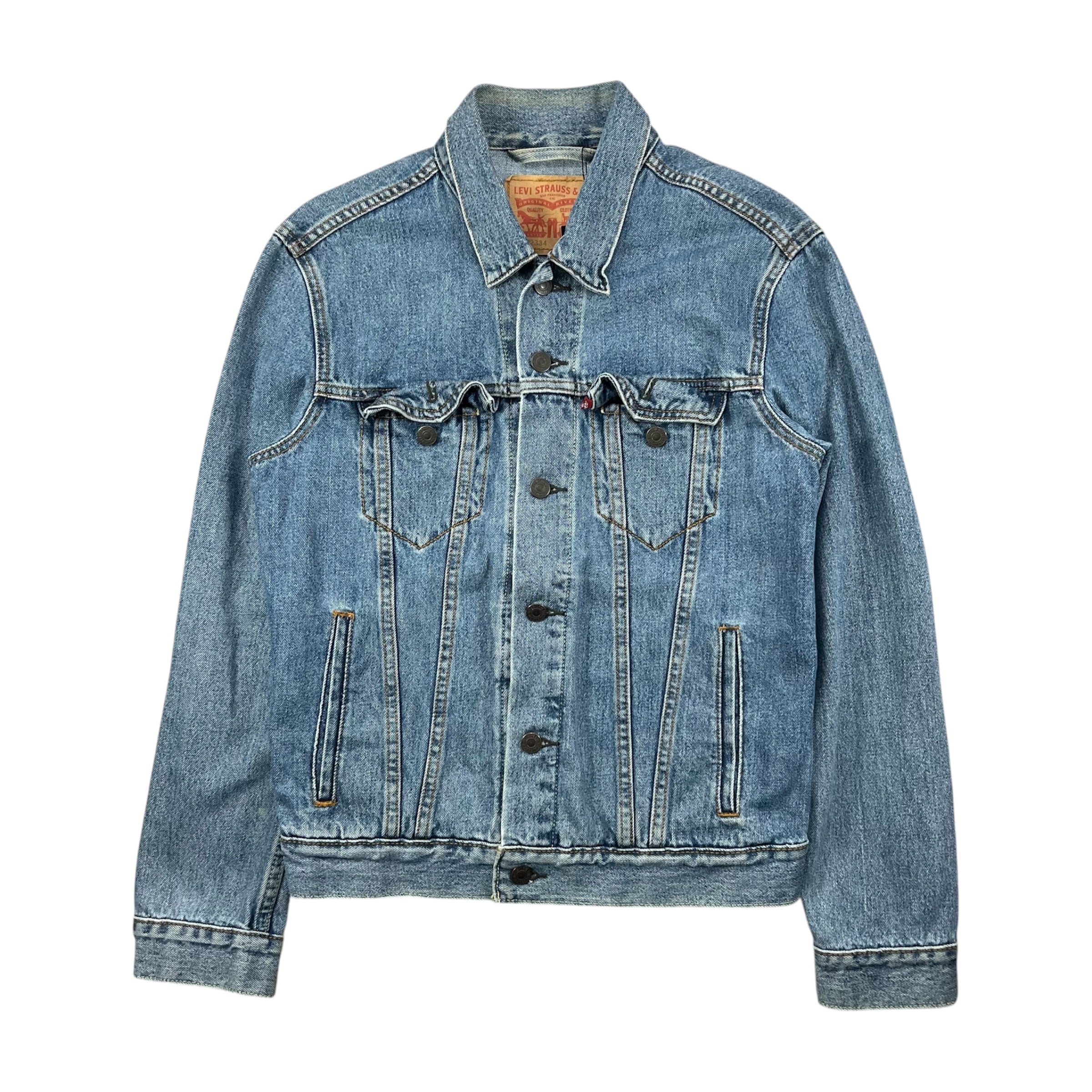 LEVI'S THE TRUCKER JACKET IN A CLASSIC MEDIUM-BLUE WASH