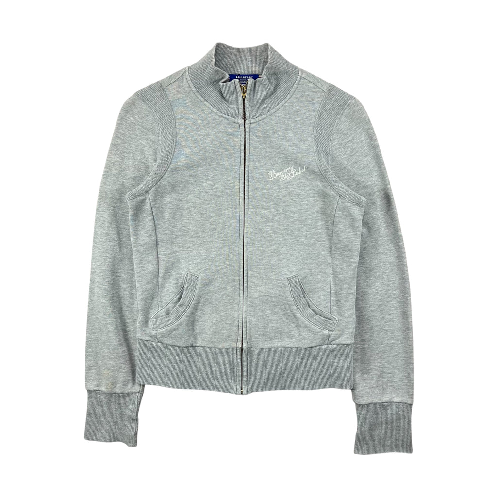BURBERRY BLUE LABEL GREY ZIP-UP SWEATSHIRT