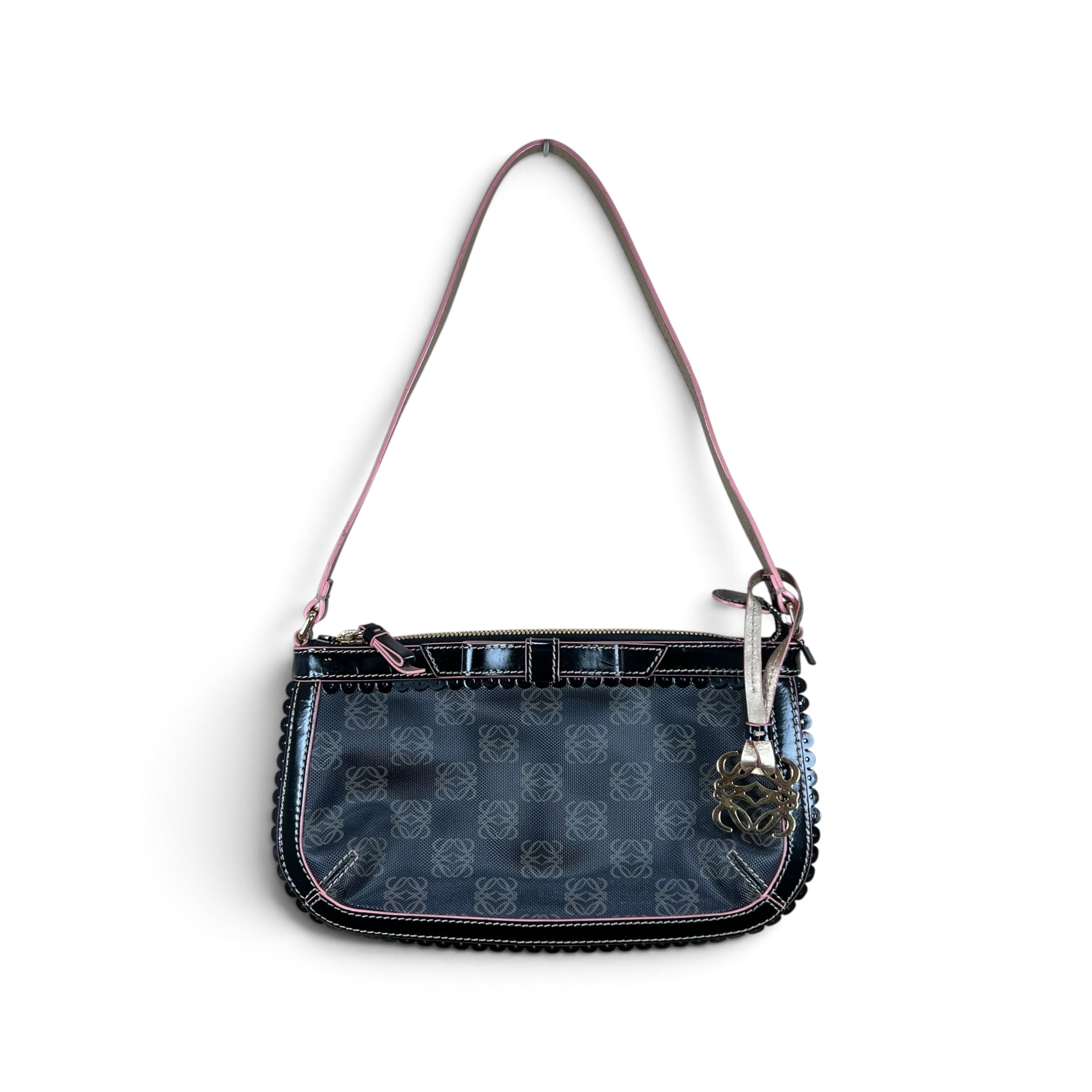 LOEWE ANAGRAM PVC COATED CANVAS SHOULDER BAG