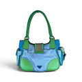 PRADA SHOULDER BAG TWO POCKETS TOTE GREEN NYLON CANVAS