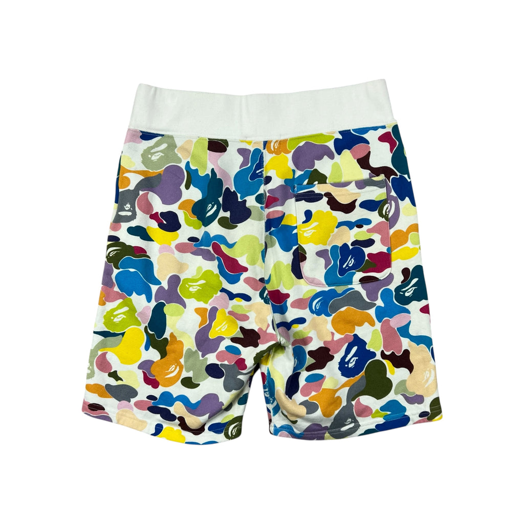 BAPE MULTI CAMO SHARK SWEAT SHORTS